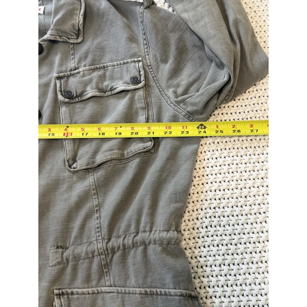 Free People Not Your Brothers Surplus Jacket Olive Green Utility Coat Large